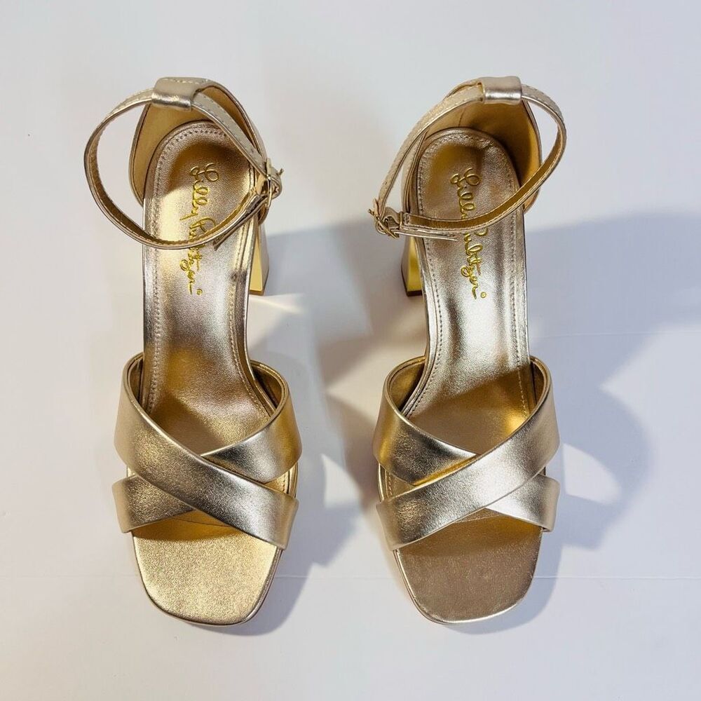 Lily Pulitzer Kendall Sandals Size 6 EUC - Picture 1 of 6